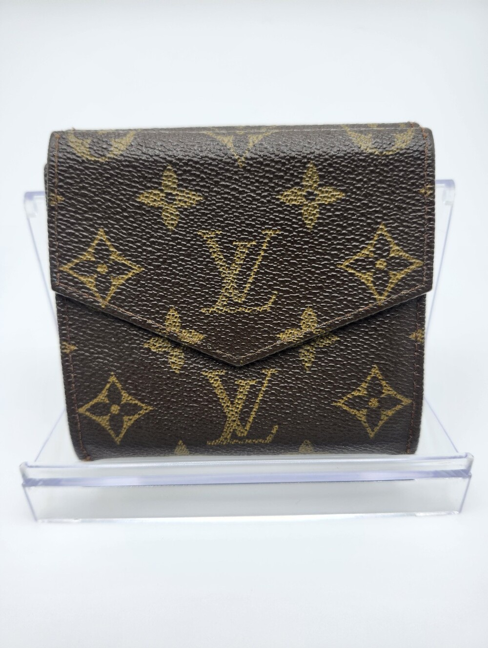 Authentic Preloved Louis Vuitton Brown Monogram Compact Wallet W COA